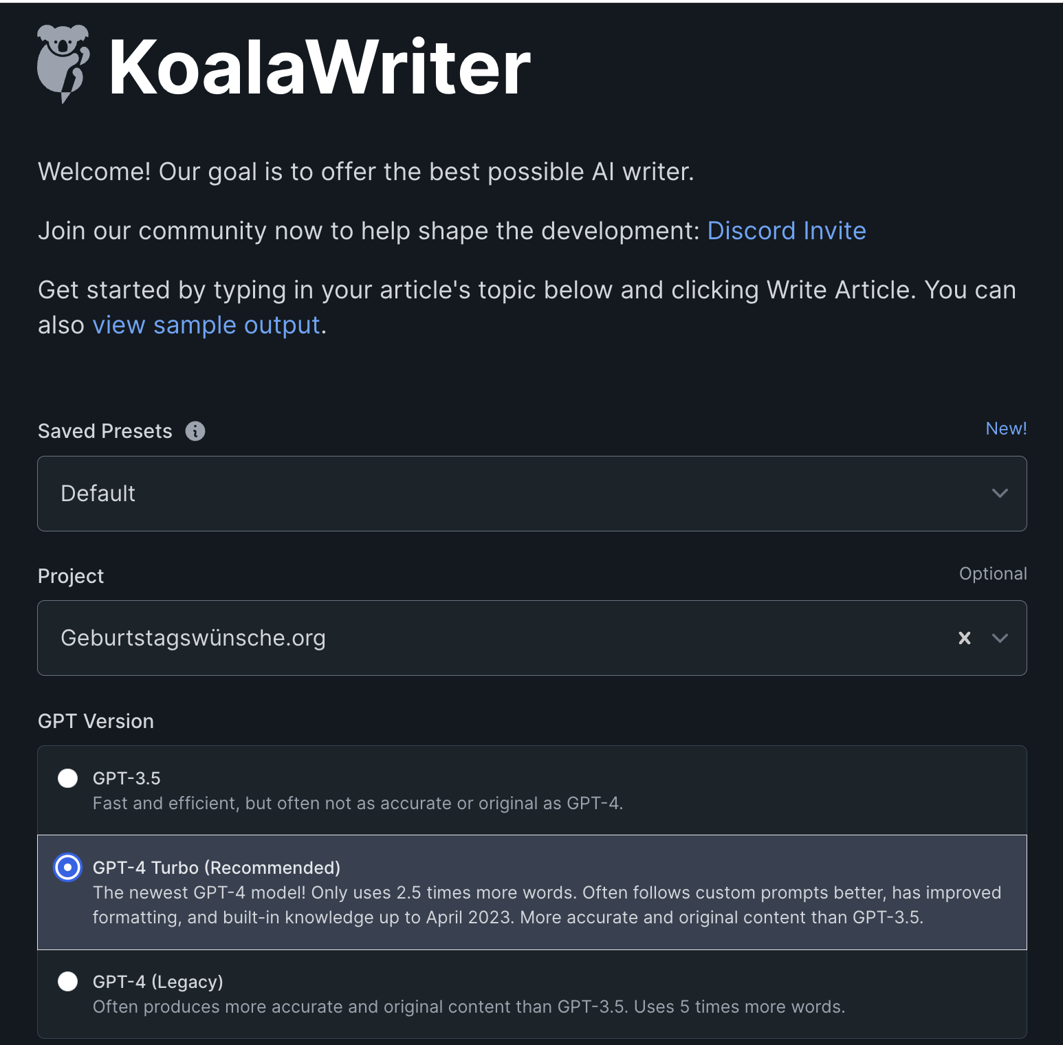 Koala Writer