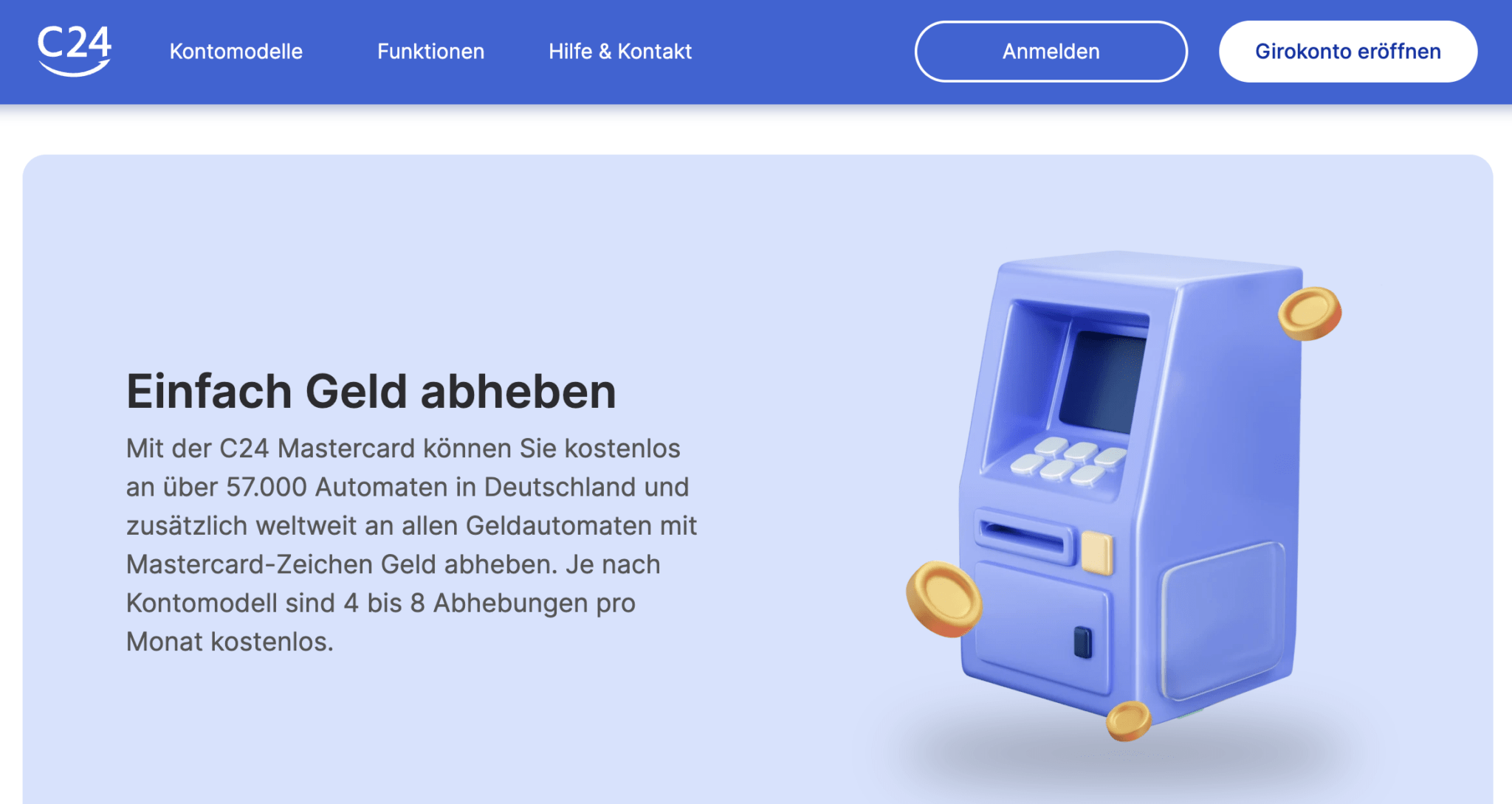 C24 Geld abheben Flexibel und kostenlos an Bargeld kommen Jonas Weckerle