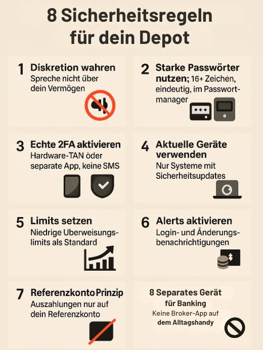 8 Sicherheitsregeln für dein Depot